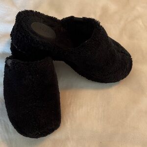 UGG Black Plush Slip-On Clogs